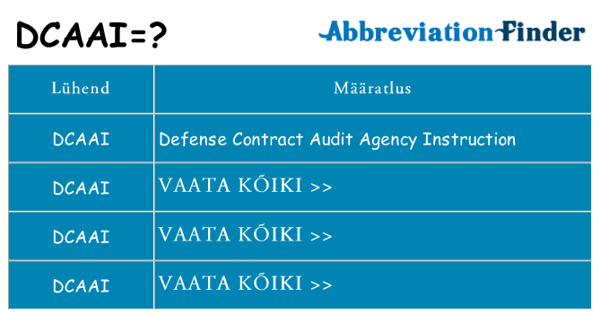 Mida dcaai seista