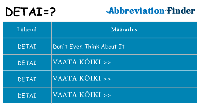 Mida detai seista