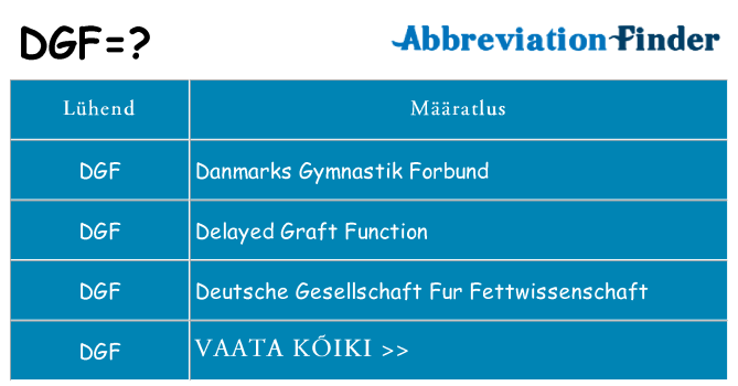 Mida dgf seista