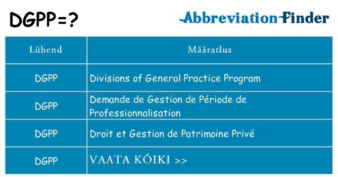 Mida dgpp seista