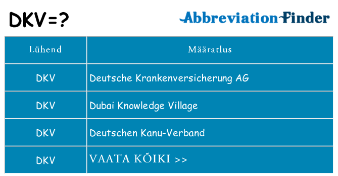 Mida dkv seista