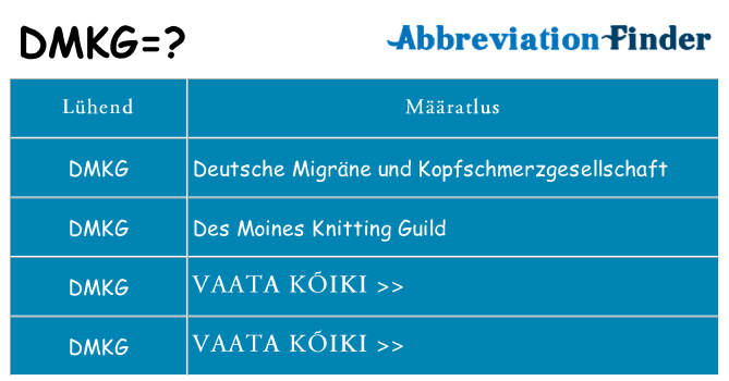 Mida dmkg seista