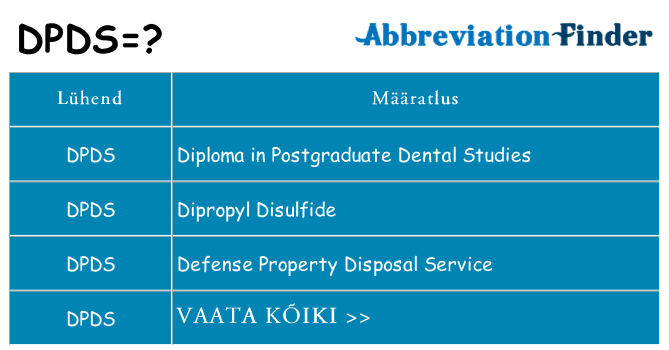 Mida dpds seista