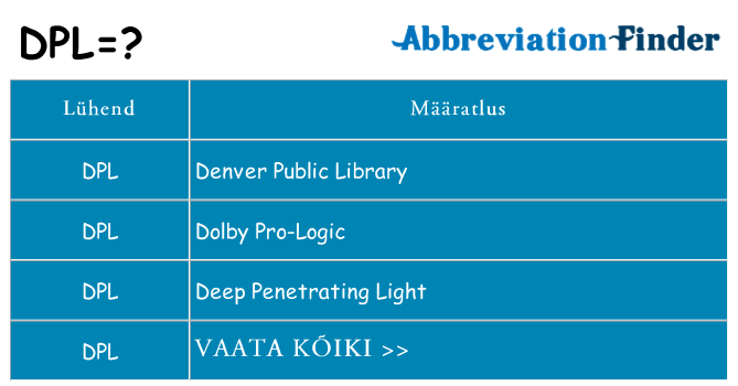 Mida dpl seista