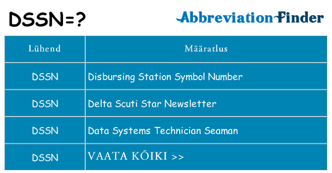 Mida dssn seista