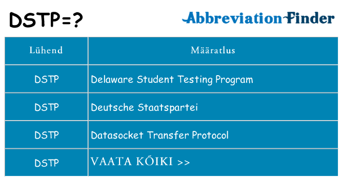 Mida dstp seista