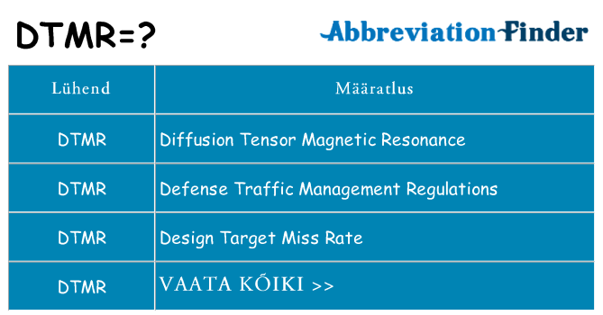 Mida dtmr seista