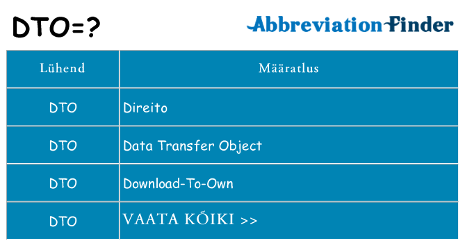 Mida dto seista