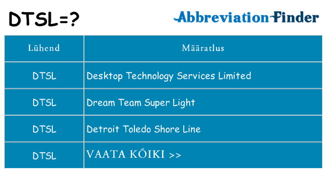 Mida dtsl seista