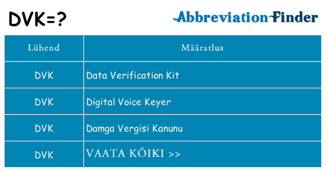 Mida dvk seista