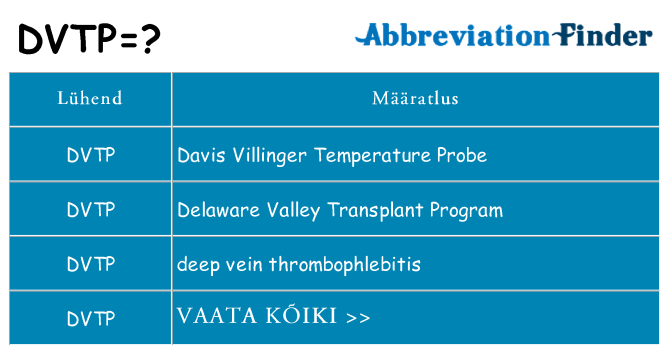 Mida dvtp seista
