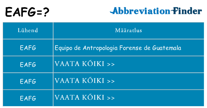Mida eafg seista