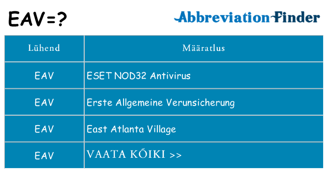 Mida eav seista