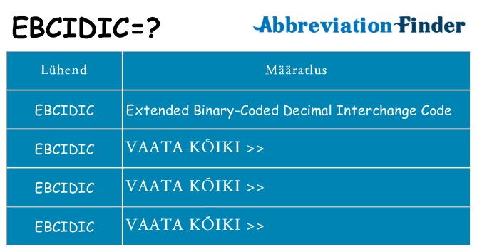 Mida ebcidic seista