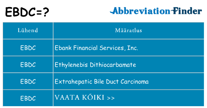 Mida ebdc seista