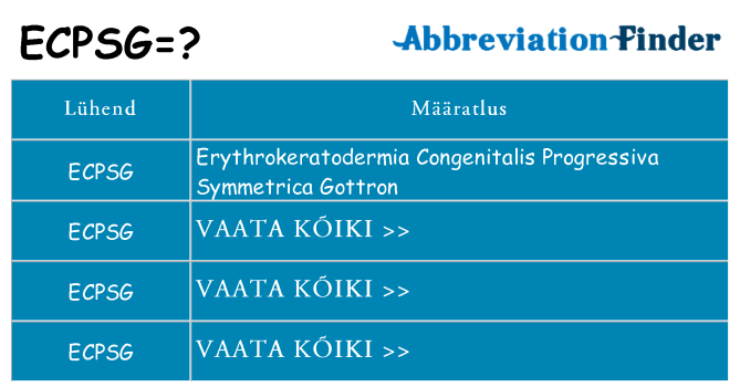 Mida ecpsg seista