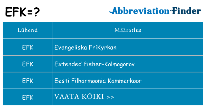 Mida efk seista