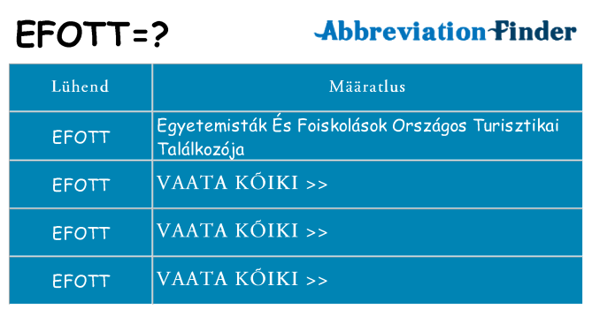 Mida efott seista
