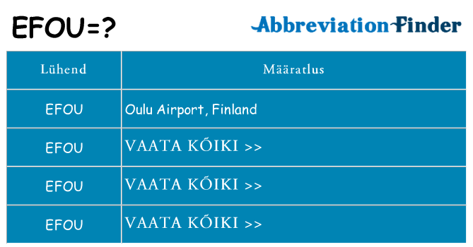 Mida efou seista