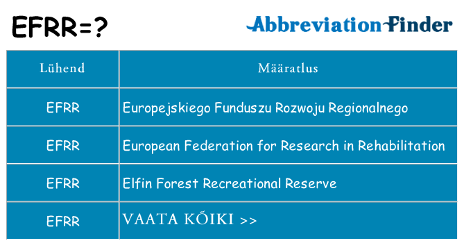 Mida efrr seista