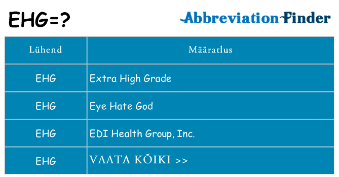 Mida ehg seista