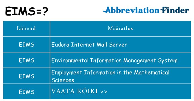 Mida eims seista
