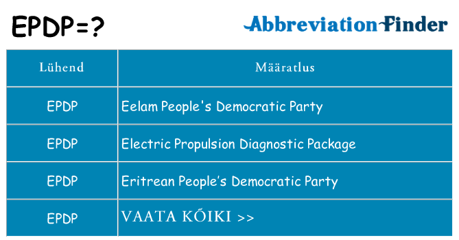 Mida epdp seista