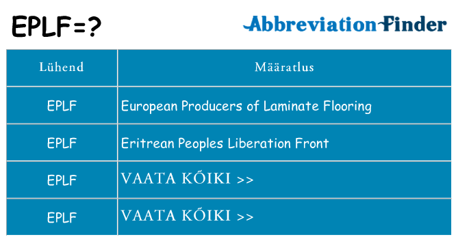 Mida eplf seista