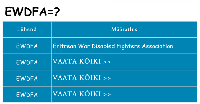 Mida ewdfa seista