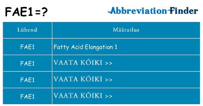 Mida fae1 seista