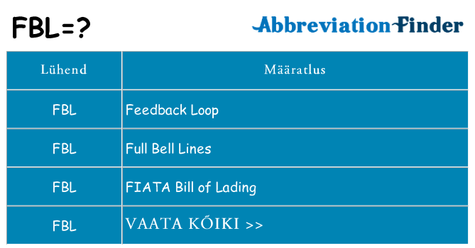 Mida fbl seista