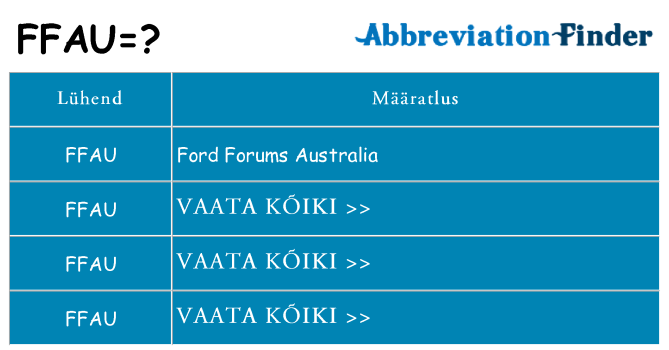 Mida ffau seista