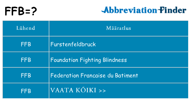 Mida ffb seista