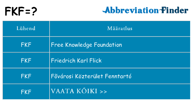 Mida fkf seista