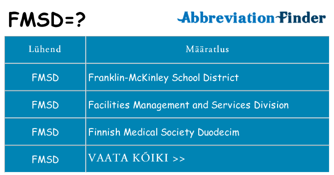 Mida fmsd seista