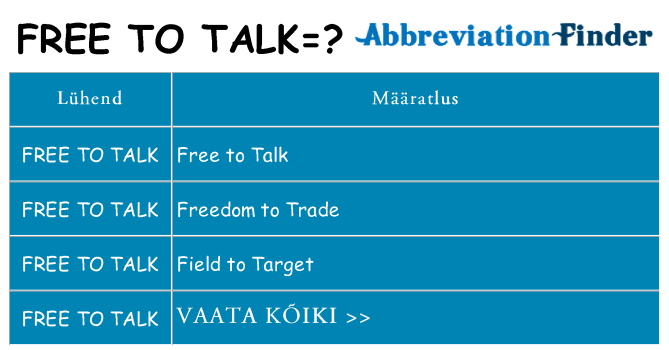 Mida free-to-talk seista