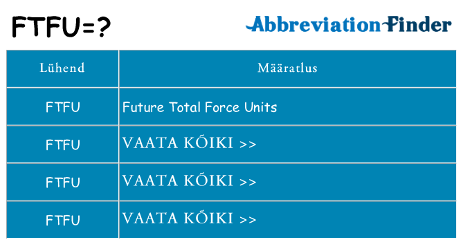 Mida ftfu seista