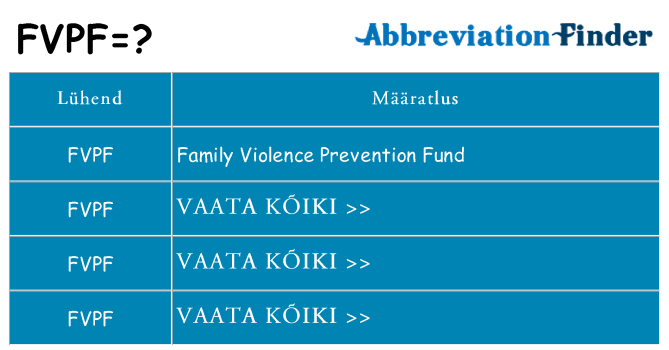 Mida fvpf seista