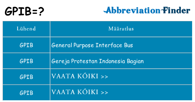 Mida gpib seista