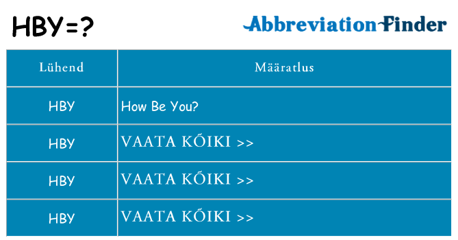 Mida hby seista