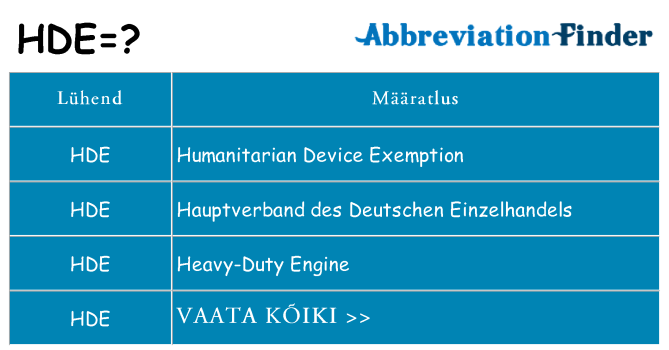 Mida hde seista