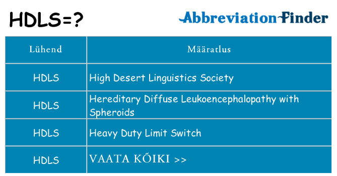 Mida hdls seista