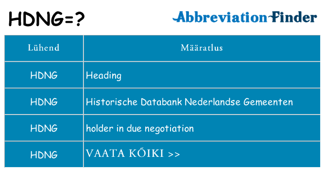Mida hdng seista