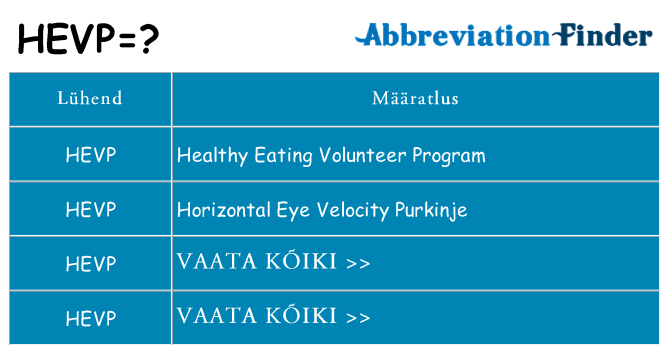 Mida hevp seista