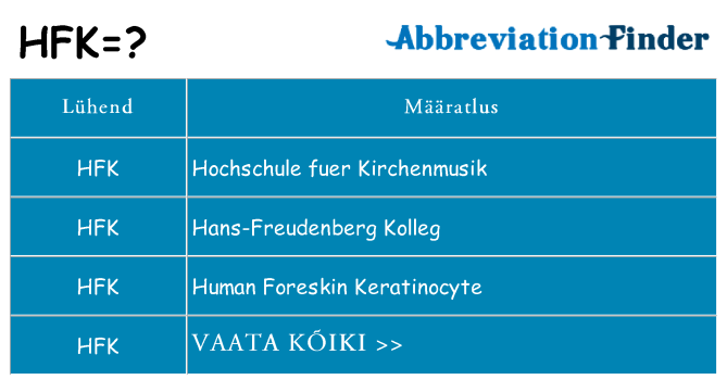 Mida hfk seista