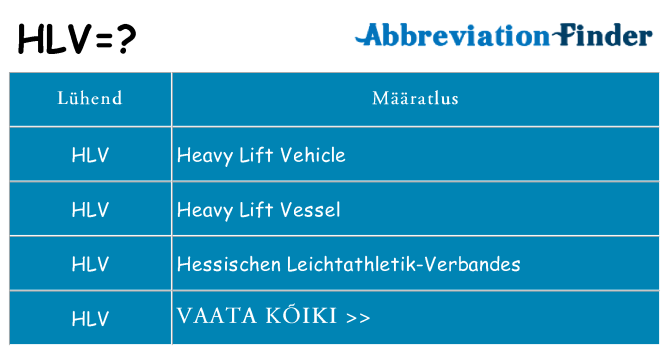 Mida hlv seista
