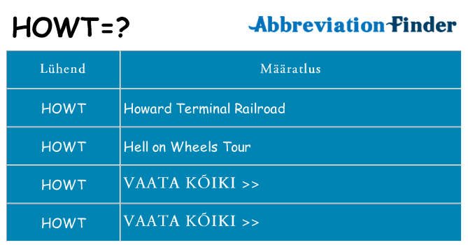 Mida howt seista