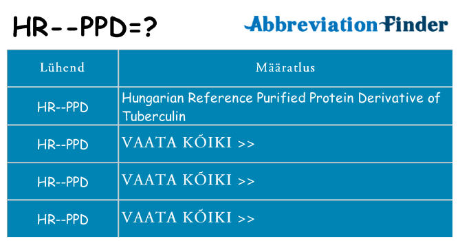 Mida hr-ppd seista