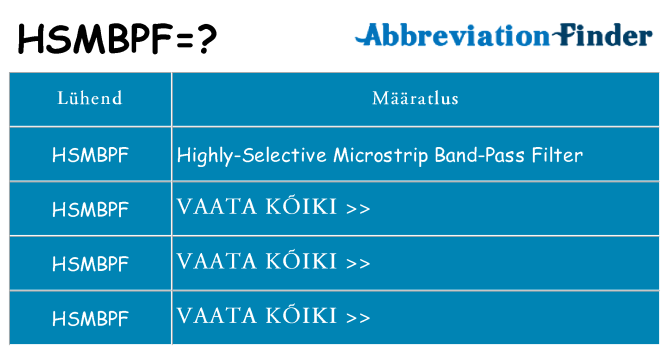 Mida hsmbpf seista