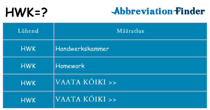 Mida hwk seista